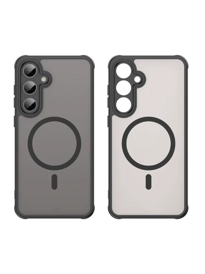 RYWILL Stoßfeste Handyhülle für Samsung Galaxy S24 Ultra, S24+, S24 FE 5G in Schwarz mit magnetischer kabelloser Ladefunktion - Bild 5