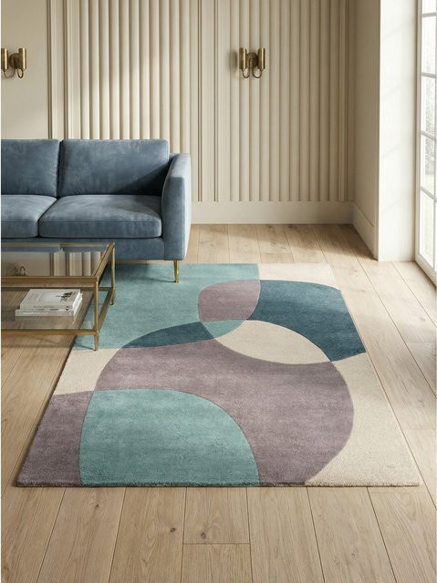 Wollteppich AIRE von Kadima Design in Blau, abstraktes Design, B/T: 160 x 230 cm - Bild 1