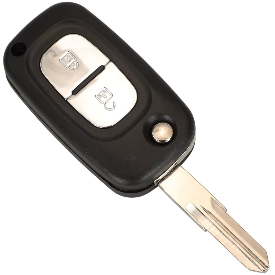 Jingyuqin Auto Remote Key Fob Shell für Renault Master Kangoo Clio Twingo mit NE72 VAC102 Klinge und PCF7946 Chip 433MHz - Bild 2
