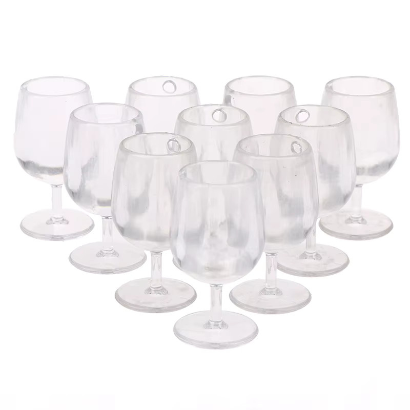 Puppenhaus Miniatur Zubehör, 10-teiliges Set, Rotwein Glas Tassen Becher Saft - Bild 2