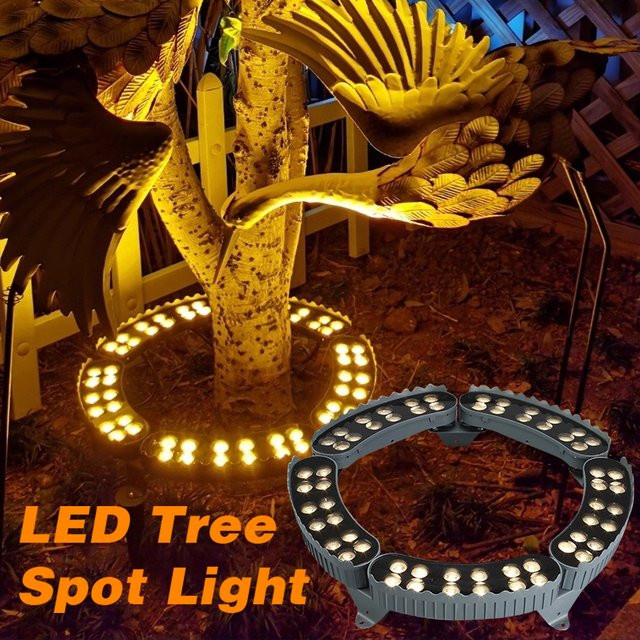 Burhui LED Baum-Umarmungsleuchte im 4er-Set, IP65 wasserdichte Garten-Dekorationsleuchten für Außenbereiche, Warmweiß, Schwarz oder Weiß - Bild 1