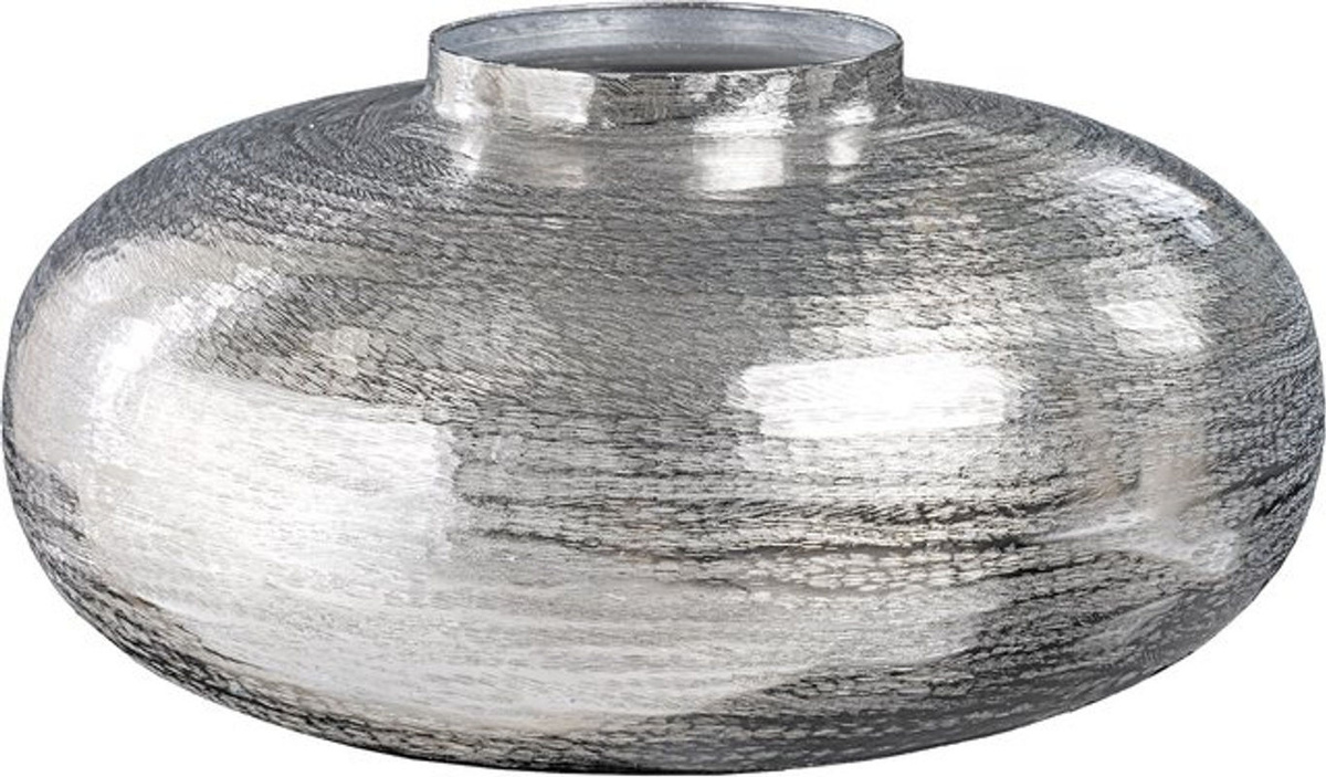 riess-ambiente Vase ABSTRACT ORIENT moderne Dekovase aus Metall in Silber, rund und kugelförmig, Höhe: 35 cm - Bild 1