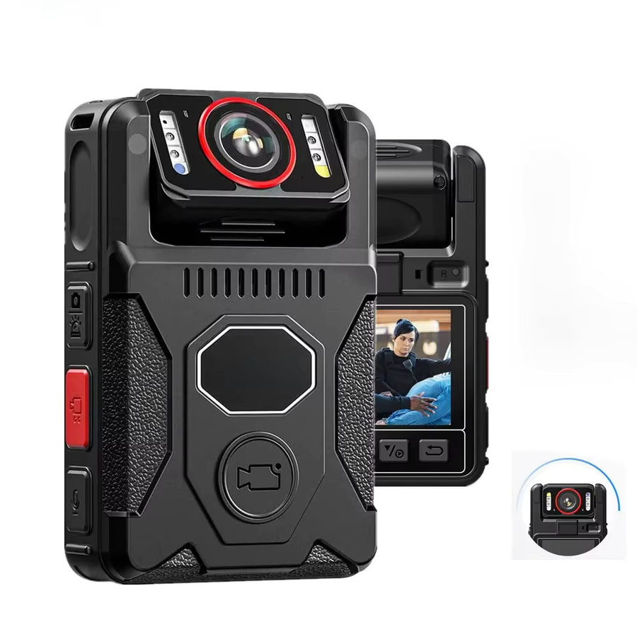 BOBLOV M7 Pro Bodycam mit 256 GB Speicher, 1080P HD-Auflösung, GPS und 180 Grad drehbarem Objektiv in Schwarz - Bild 5
