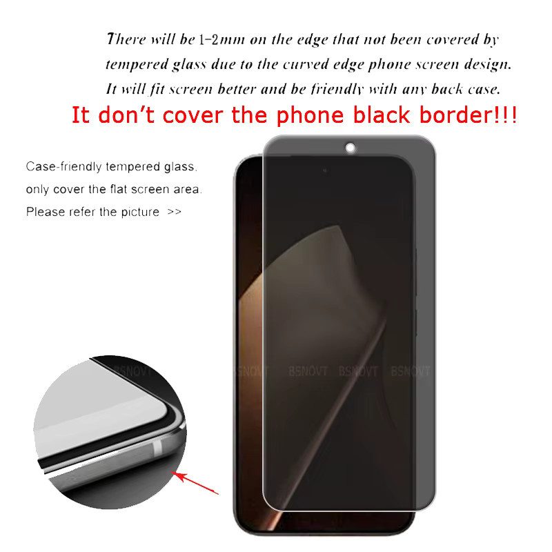 Xiaomi 15T Pro Privacy Panzerglas mit 9H Härte und Anti-Spy Schutz, Transparent - Bild 2