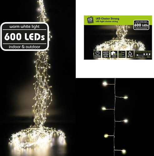 NOOR living LED Lichterkette mit 600 Lichtern in Warmweiß, Farbe: Weiß - Bild 1