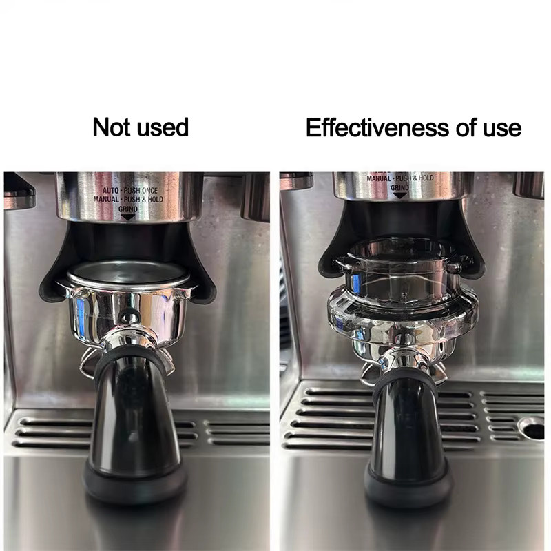 JUSTINLAU Dosiertrichter 54 mm für Breville Siebträger, transparenter Espresso-Dosierring zur Reduzierung von Kaffeepulver-Verlusten - Bild 2