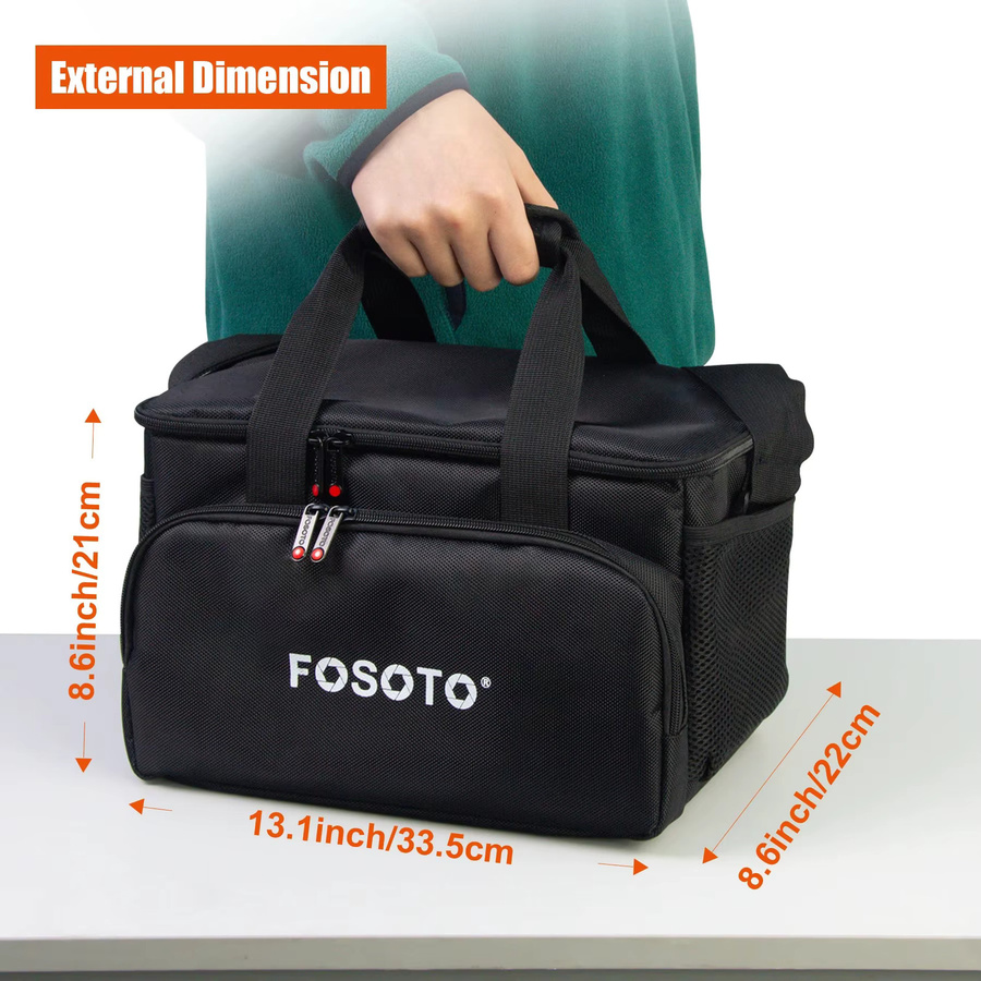 Fosoto Tragbare professionelle Kameratasche in Schwarz für Sony A6000, Sony A7 III und Nikon Instax - Bild 4