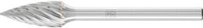 PFERD TOOLS Hartmetall Hochleistungsfrässtift INOX Spitzbogen SPG in Silber, Durchmesser: 6 mm, Länge: 13 mm, Schaft-Durchmesser: 3 mm für Edelstahl - Bild 1