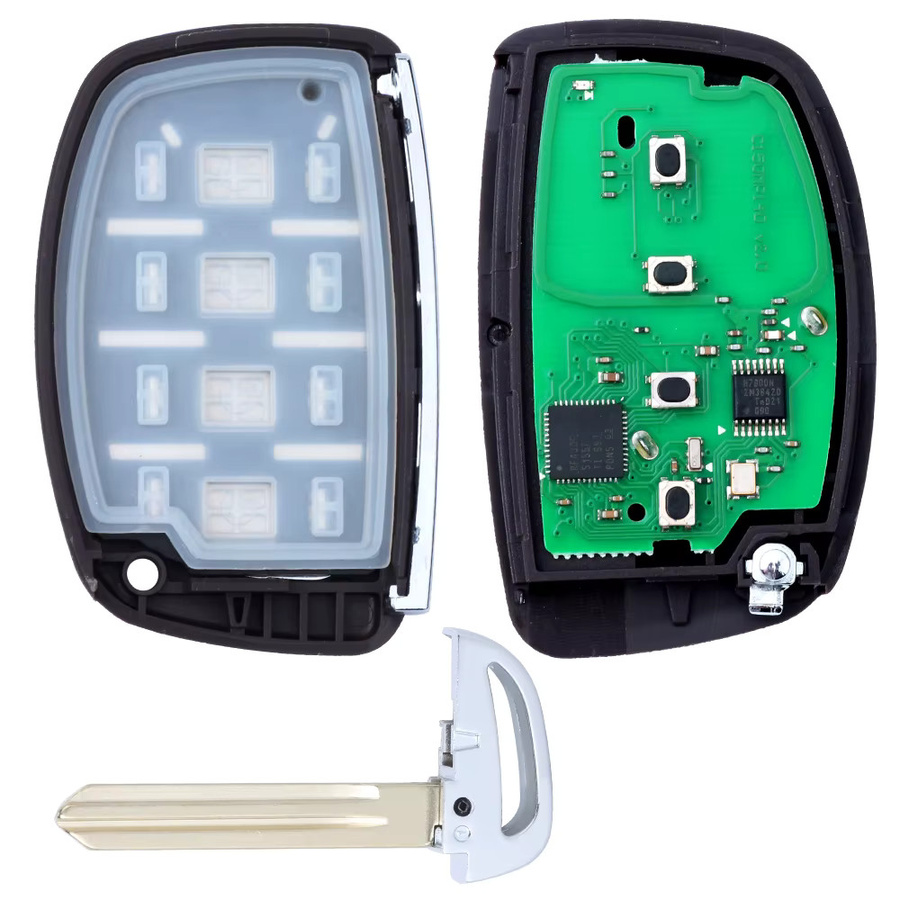 KEYECU Smart Keyless Remote Key 433,92 MHz 8A 4 Tasten Fob für Hyundai Elantra 2019 2020, Schwarz - Bild 5