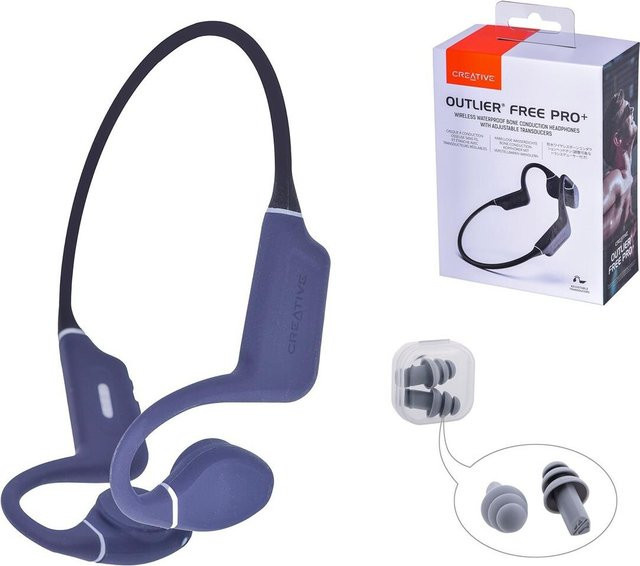 Creative Outlier Free Pro+ Bluetooth On-Ear Headset mit Mikrofon in Mitternachtsblau und Mattschwarz - Bild 1