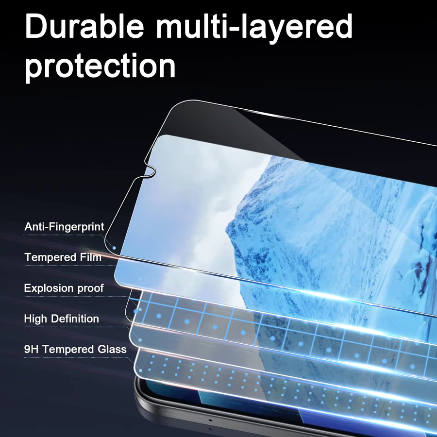 Xiaomi POCO C85 Displayschutzfolie aus gehärtetem Glas, HD 9H, transparent - Bild 6