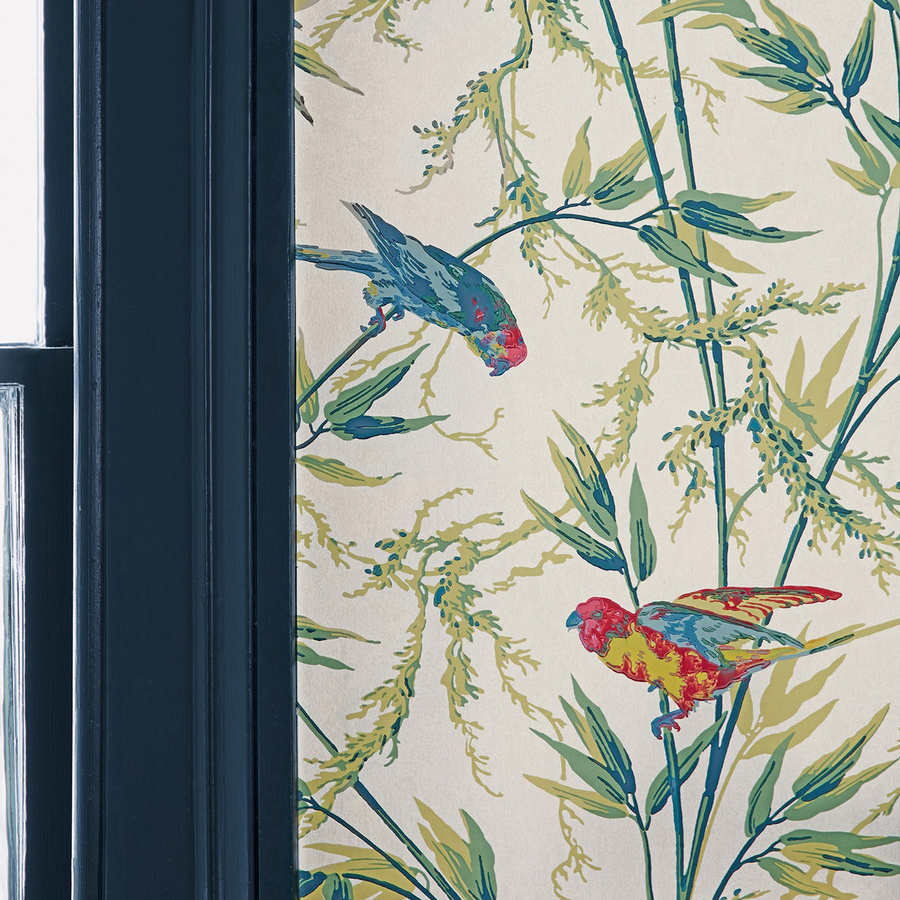 Little Greene Tapete Great Ormond Street Tropical in Multicolour mit floralem und tierischem Vintage-Design - Bild 1