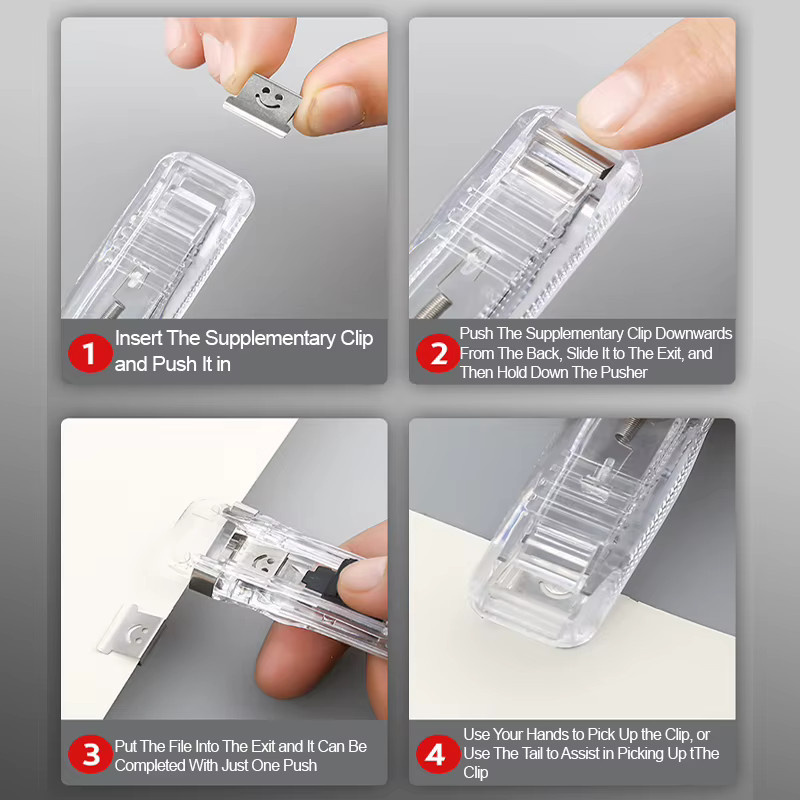 Transparenter Metall-Druckclip als Aktenclip und Bindungsclip für Testpapier - Bild 2