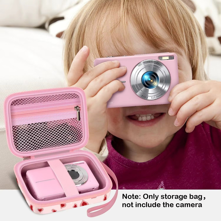 Digitalkamera-Aufbewahrungstasche von Kasfoti für Kodak Pixpro und VAHOIALD FHD 1080P in Schwarz oder Pink - Bild 3