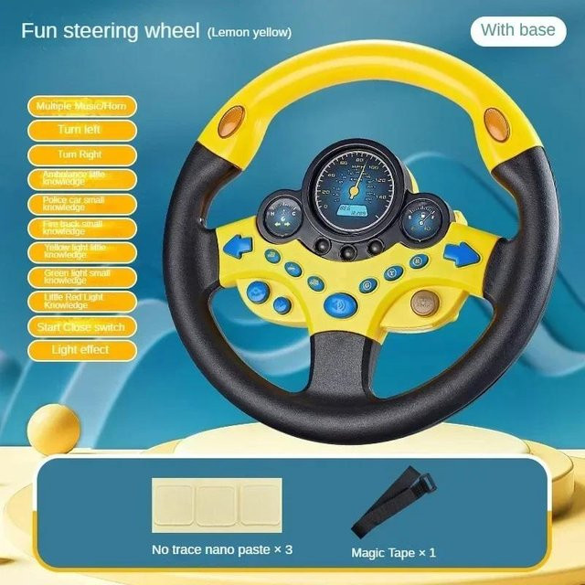 UYAOZHISHANG Kinderlenkrad Fahrspielzeug mit Licht und Musik ab 3-6 Jahre - Bild 1
