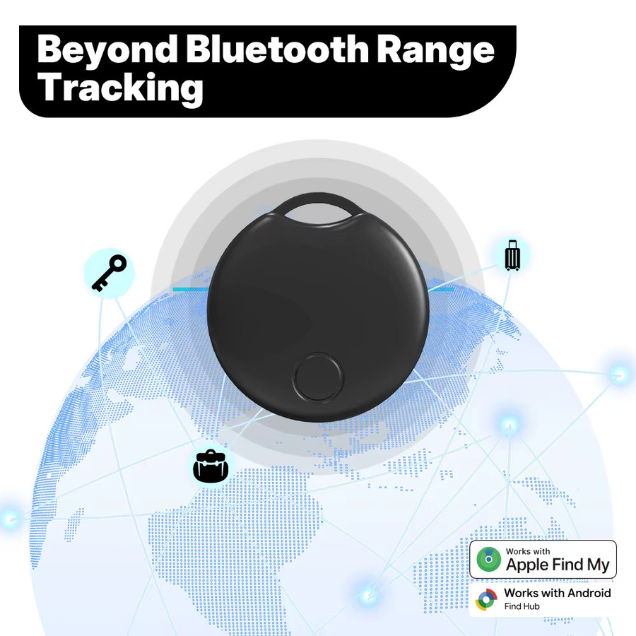 HaveDeer 4er-Set 2-in-1 Dual-Mode Smart Tracker für Apple Find My und Google Find My Device App zur globalen Ortung für iOS und Android, Schwarz und Weiß - Bild 5