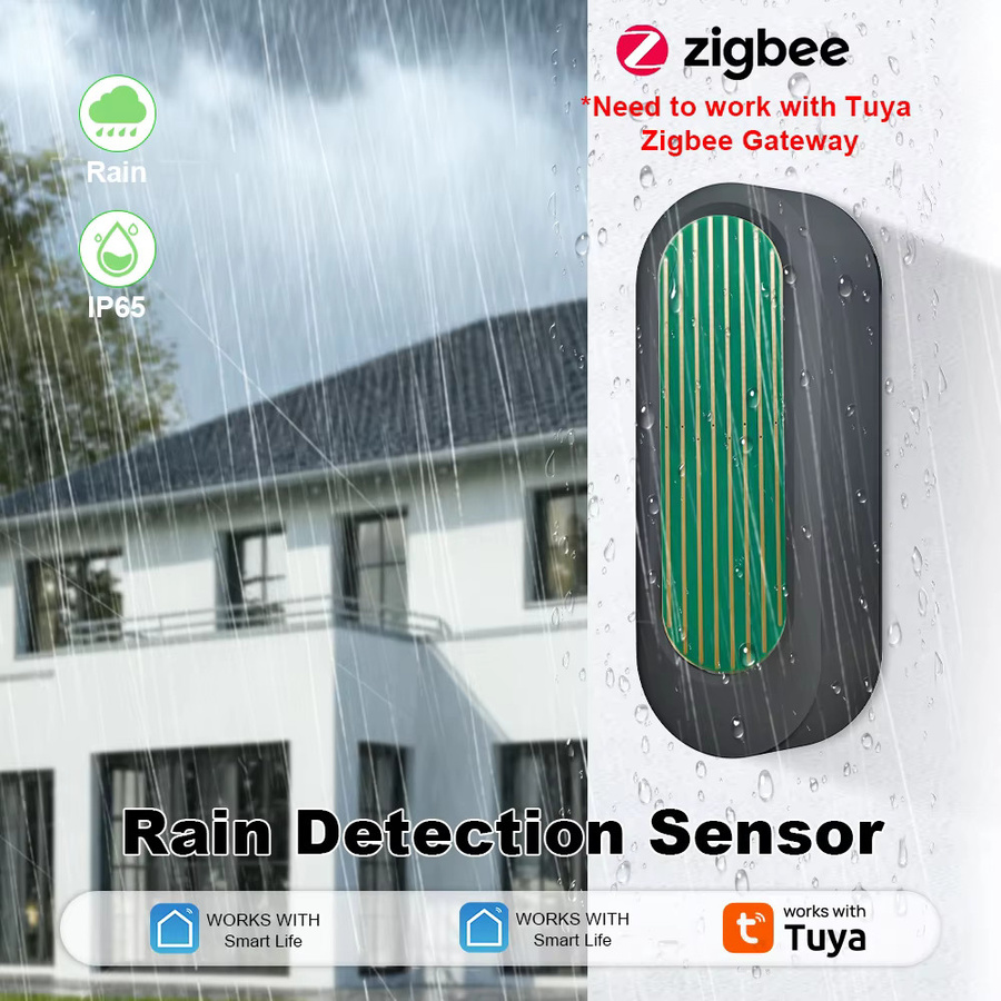 Tuya Zigbee Regensensor IP65 wasserdichter Regenerkennung und Wasserlecksensor mit Echtzeit-APP-Überwachung in Weiß oder Schwarz - Bild 3