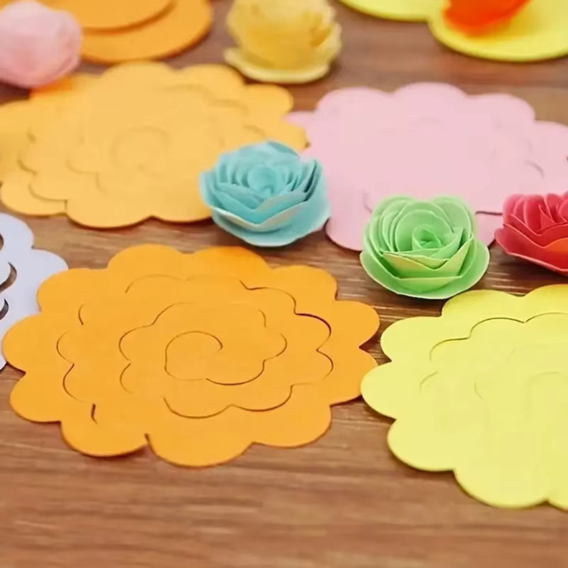ZYF Quilling-Papierstreifen Set für DIY Kunsthandwerk und Scrapbooking in verschiedenen Farben und Rosenform - Bild 2