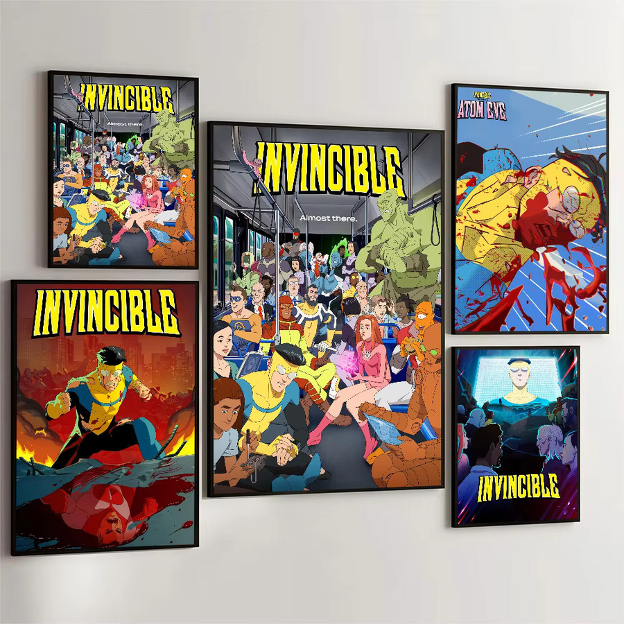 Invincible Staffel 2 Cartoon-Poster als selbstklebender wasserfester Papieraufkleber für deine Wanddekoration in Mehrfarbig - Bild 2