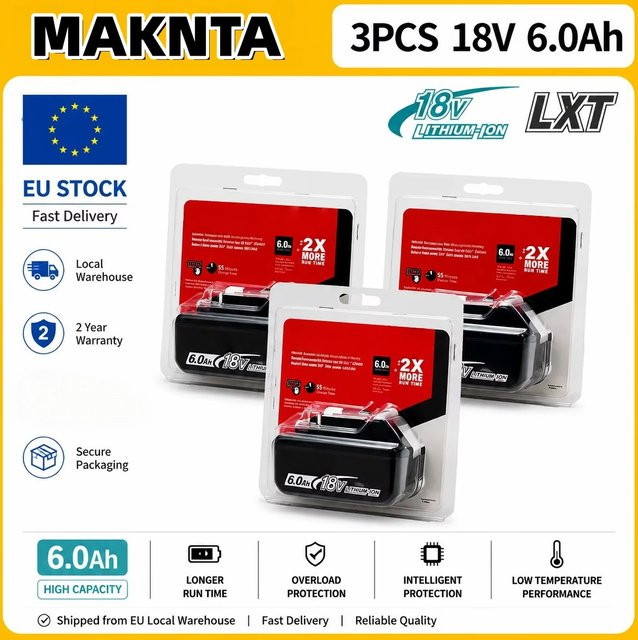 Makita Akku für 18V Elektrowerkzeuge in Blau und Schwarz - Bild 1
