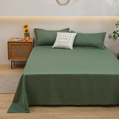 YTO Home 1 Bettlaken aus Aloe-Baumwolle, dunkelgrün, B/T: 150 x 230 cm
