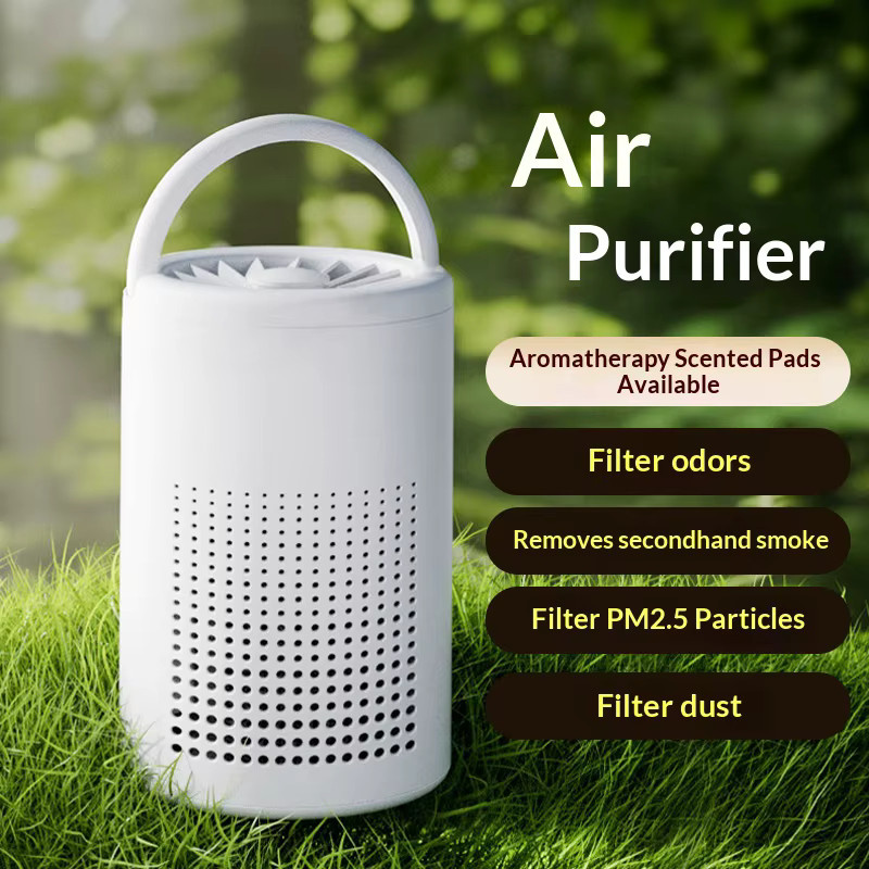 HOMEFISH USB Desktop-Luftreiniger in Weiß mit PM2.5-Filter zur Geruchsentfernung und Passivrauchfilterung für das Büro - Bild 3