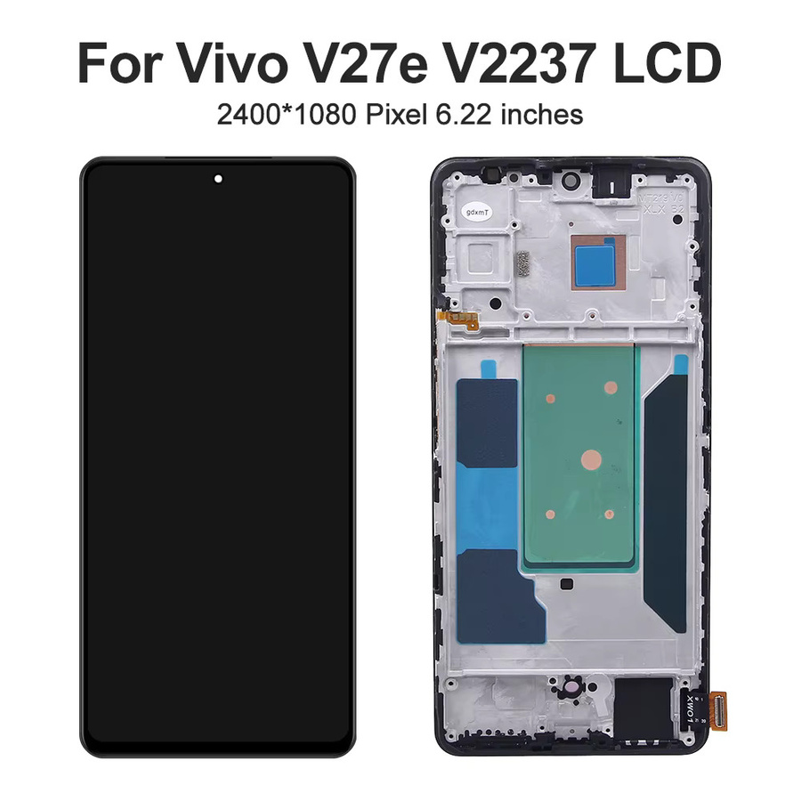 Sinmaytai Ersatz Display für Vivo V27E mit Rahmen, OLED LCD Touch Digitizer Panel, Schwarz, 6,62 Zoll - Bild 3