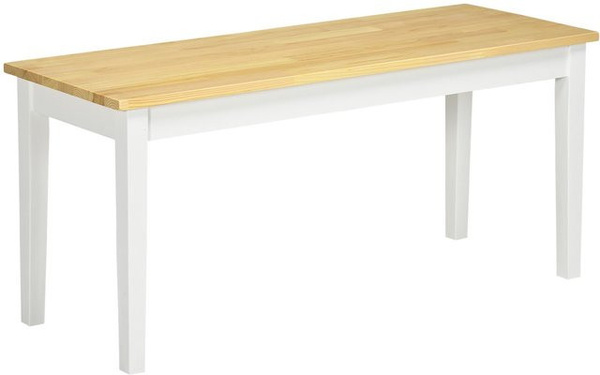 HOMCOM Sitzbank für 2 Personen aus Kiefernholz, modern, B/T/H: 102 x 36 x 45 cm