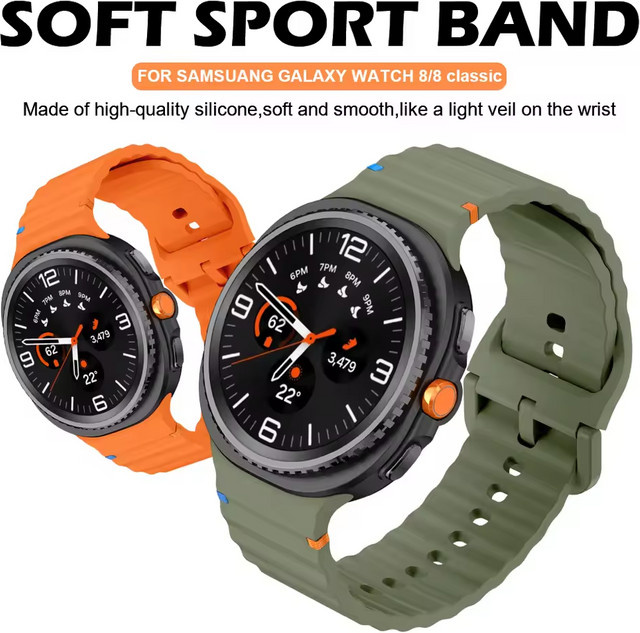 FancyWrist Uhrenarmband Samsung Galaxy Watch 8, Silikon, Schwarz, Unisex - Bild 1
