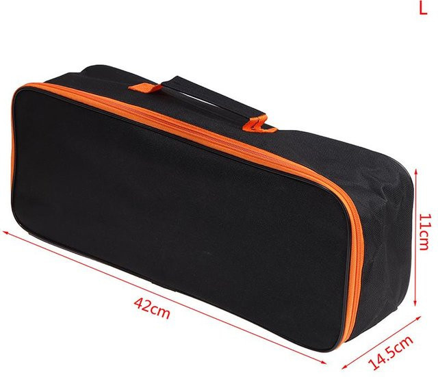 Aufbewahrungskoffer von earnest life in Schwarz, faltbare Staubsauger-Werkzeugtasche mit Griff, B/T/H: 42 x 14,5 x 11 cm - Bild 1