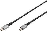 DIGITUS USB4 USB-C auf USB-C Kabel, 20Gbit/s, unterstützt 4K und 5K Auflösungen, Schwarz, Länge: 3 m - Bild 1