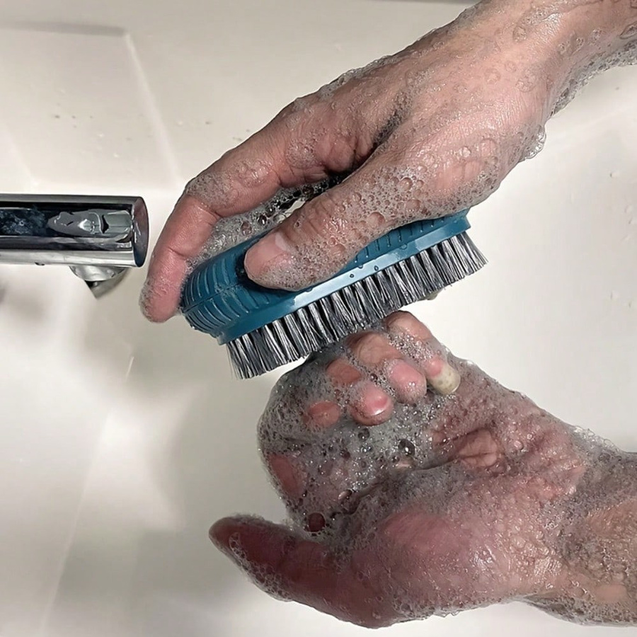 Robuste Nagelbürste mit ergonomischem Griff und harten Borsten für Finger- und Zehennägel, 1 Stück - Bild 8