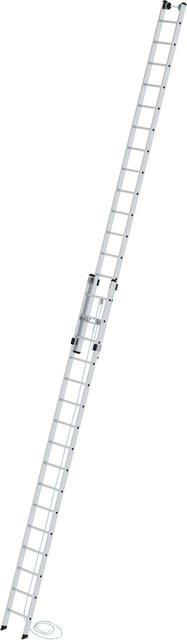 PROREGAL Sprossen-Seilzugleiter 2-teilig ohne Traverse in Silber, 2 x 16 Sprossen - Bild 1