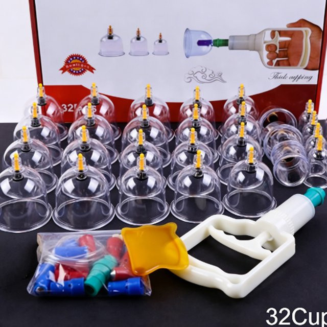 JWWMMJ Vakuum-Schröpfgläser-Set, 32-teilig, Körpermassagegerät, Unisex - Bild 1