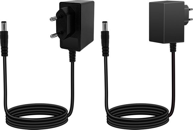 Schwarzes AC-DC-Schaltnetzteil mit EU-Stecker, 12V 1,5A 18W Ladegerät für LED-Streifen und CCTV-Überwachungskameras - Bild 1