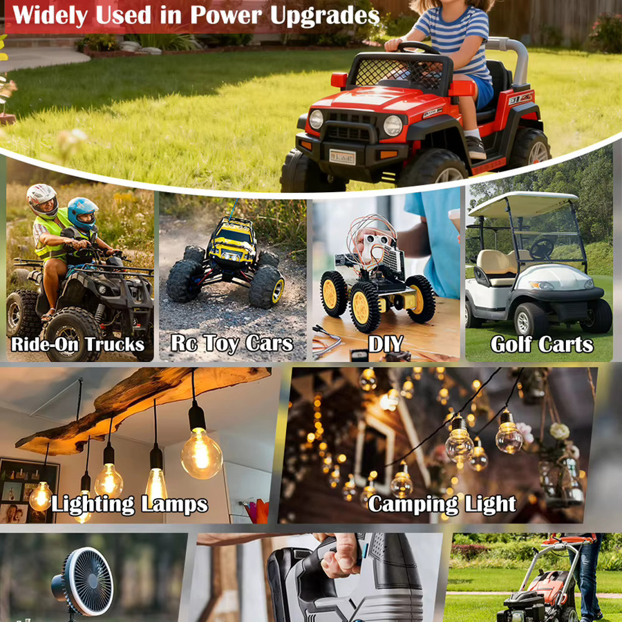 12-V-Adapter für Power Wheel, kompatibel mit Makita, Bosch und Milwaukee M12 Akkus, Stromumwandlungsset in Rot - Bild 4