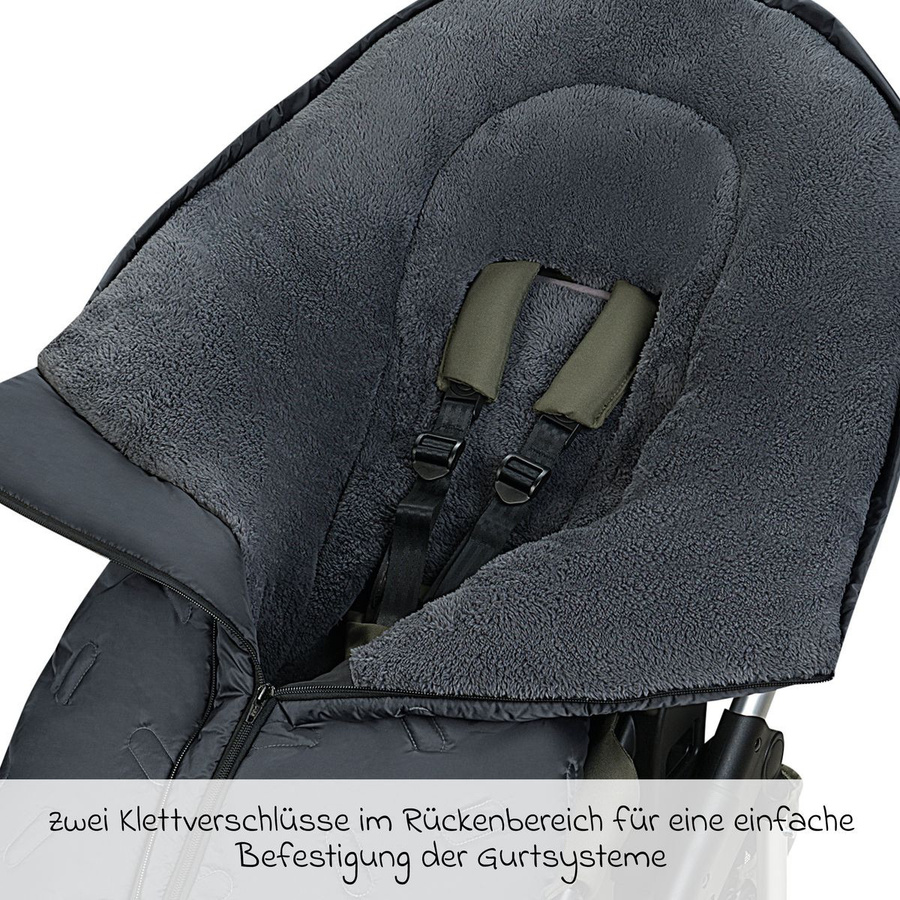 Odenwälder Fleece-Fußsack Oskar für Buggy, Sport- und Kinderwagen in Anthrazit - Bild 6