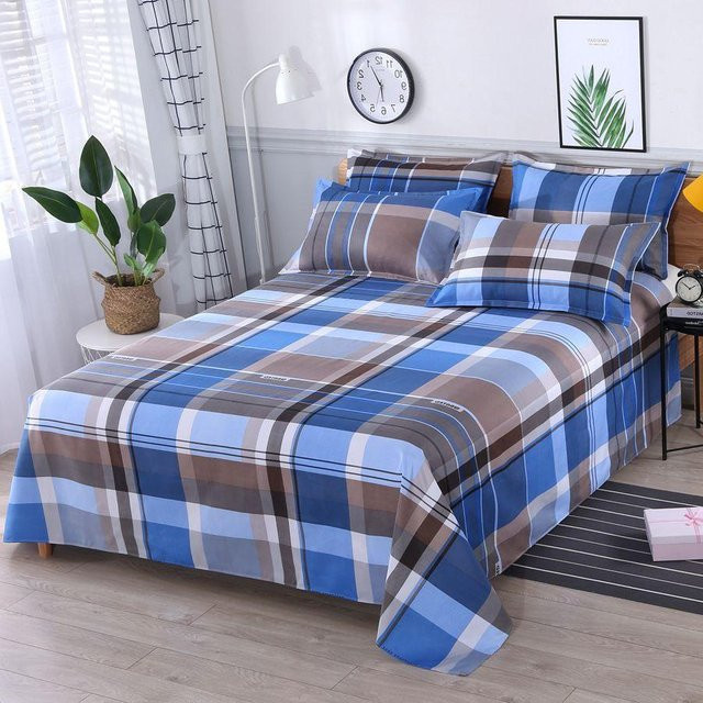L.RIDING PULO Bettlaken aus Microfaser in Blau, gebürstetes Polyester für alle Jahreszeiten, B/T: 200 x 230 cm - Bild 1