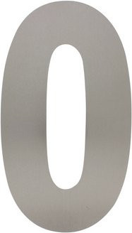 Intersteel Hausnummer Nummer 0 XL aus Edelstahl in Silberfarben - Bild 1