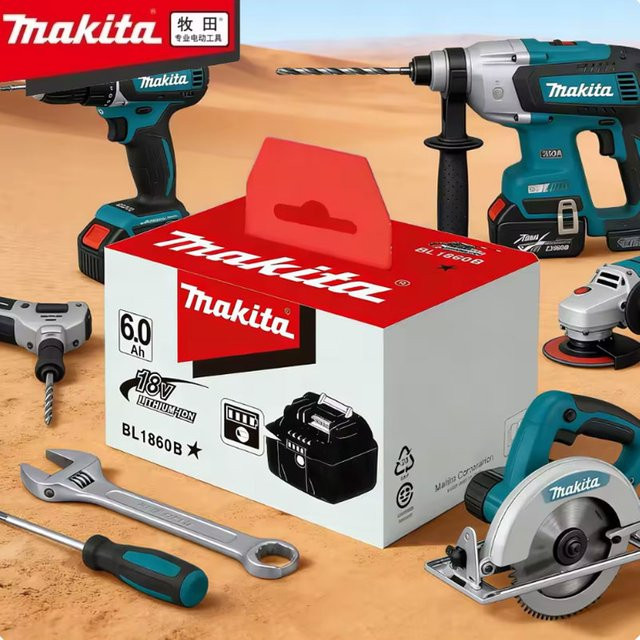 Makita 18V Lithium-Ionen Akku mit 6,0 Ah für BL1850, BL1840 und BL1830B in Schwarz - Bild 1