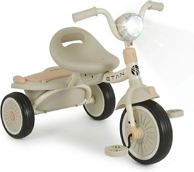 Byox Dreirad Etan in Beige mit Musik, Lichteffekten und faltbarem Design sowie verstellbarem Sitz und EVA-Reifen - Bild 1