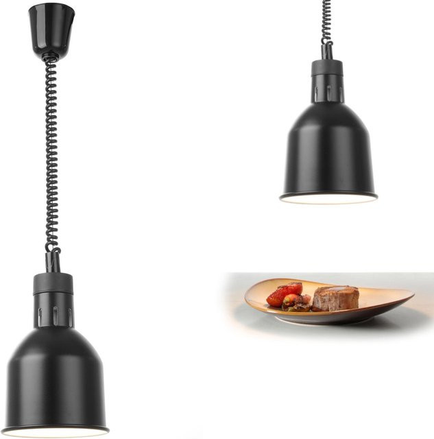 Hendi 273852 hängende Speisenwärmerlampe, schwarz, konisch, Durchmesser: 17,5 cm, 250W - Bild 1