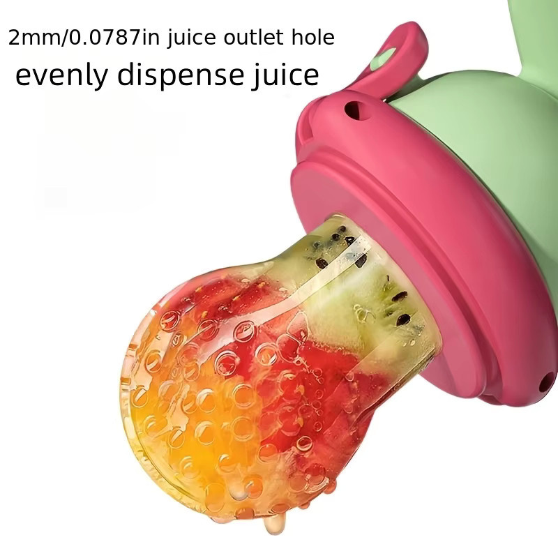 Dinosaurier Silikon Baby Fruit Feeder zum Drücken in Pink und Multicolour - Bild 4