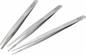 Vigour Pinzetten-Set V1438 aus Edelstahl in Silber, 3-teilig - Bild 1