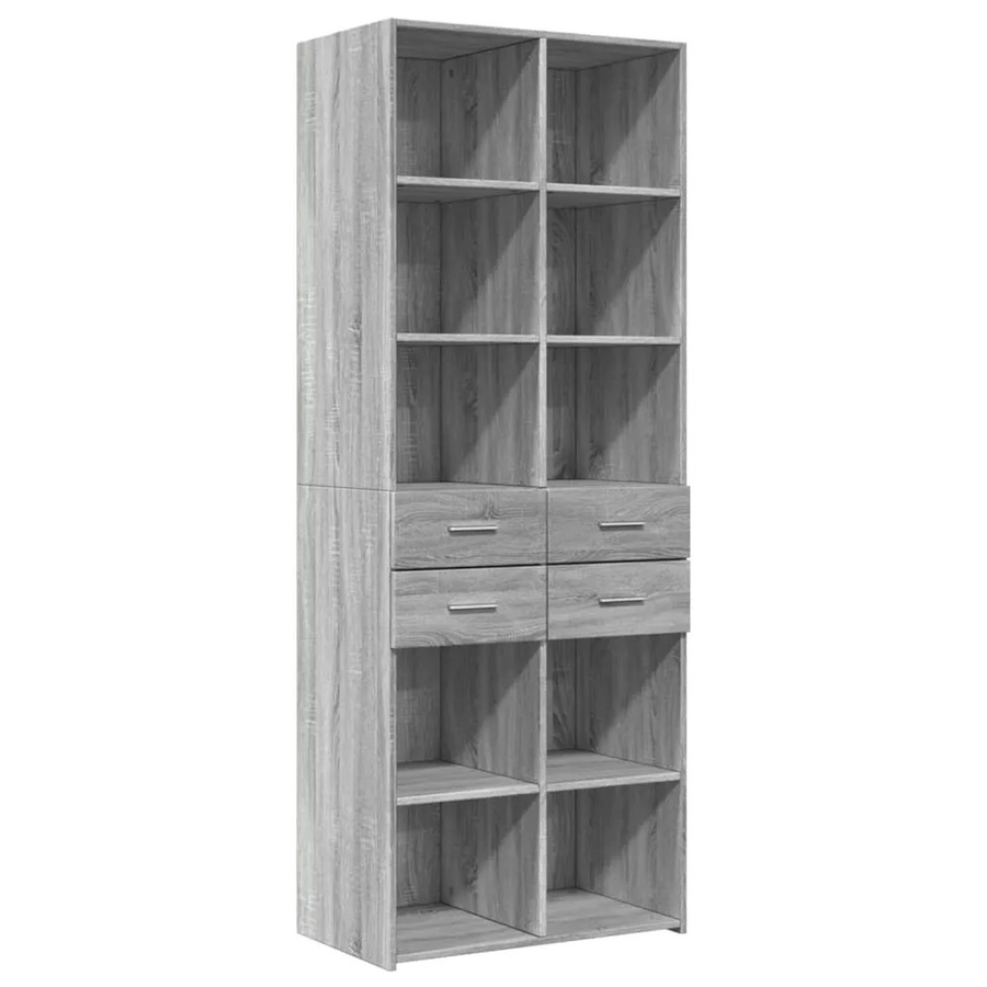 vidaXL Highboard Grau Sonoma modern B/T/H: 70 x 42,5 x 185 cm - Bild 2