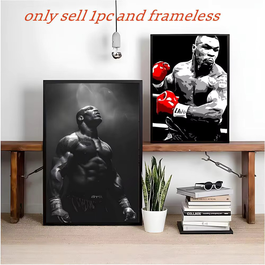 Boxchampion T-Tyson Retro-Poster als grafische Wanddekoration für Restaurant und Bar in Weiß, 20 x 15 cm - Bild 4