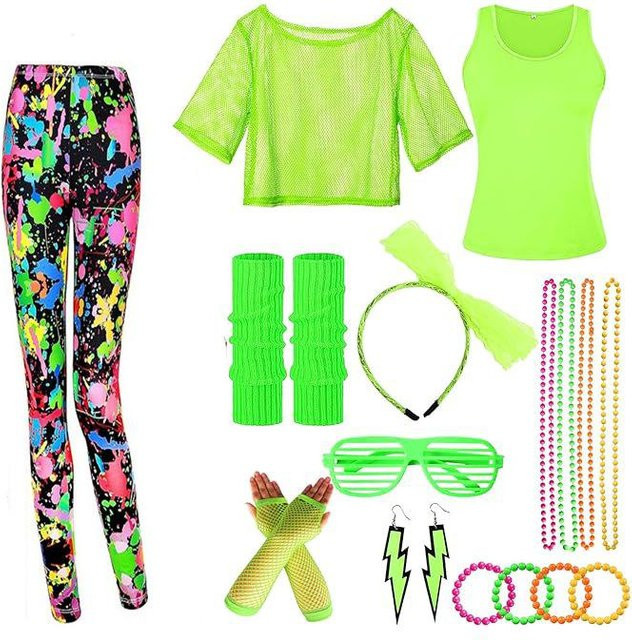 Schmuck-Set Damen, Halskette, Ohrringe, Beinstulpen, Handschuhe, Bauchtasche - Bild 1