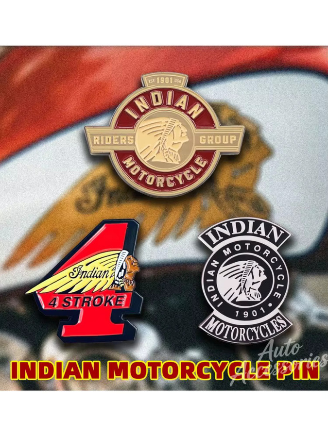 Indian Retro-Metall-Pin-Brosche, Vintage - Bild 5
