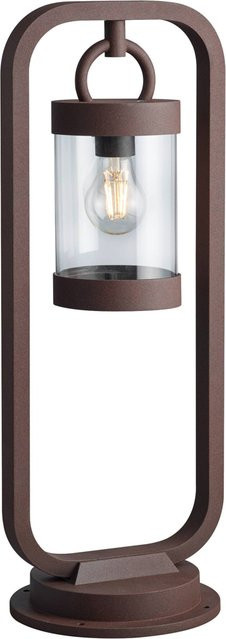 Trio Außenwegeleuchte Sambesi aus Druckgussaluminium in Rostfarben mit Dämmerungssensor, B/H/T: 23 x 60 x 21 cm - Bild 1