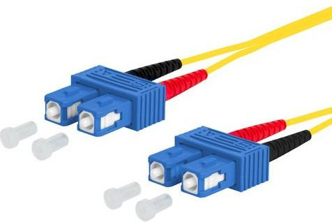 Metz Connect OpDAT Patchkabel SC-D/SC-D OS2 in Gelb, Länge: 4 m - Bild 1